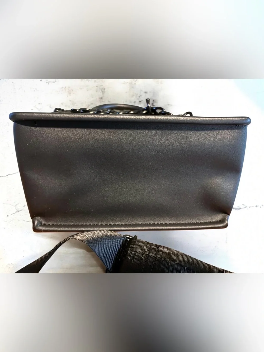 Steve Madden Black Monogram Mini Satchel Crossbody Bag - NWOT